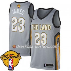Muški NBA Dres Cleveland Cavaliers LeBron James 23 2018 NBA Finals Patch Nike Zelena Swingman